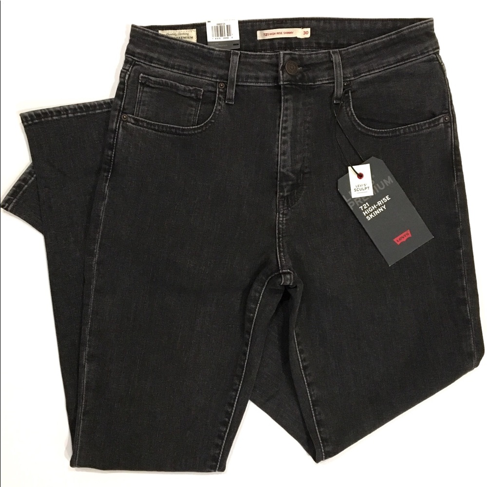 Levi’s 721 Premium Sculpt Hi Rise Skinny 30 black - Picture 4 of 5